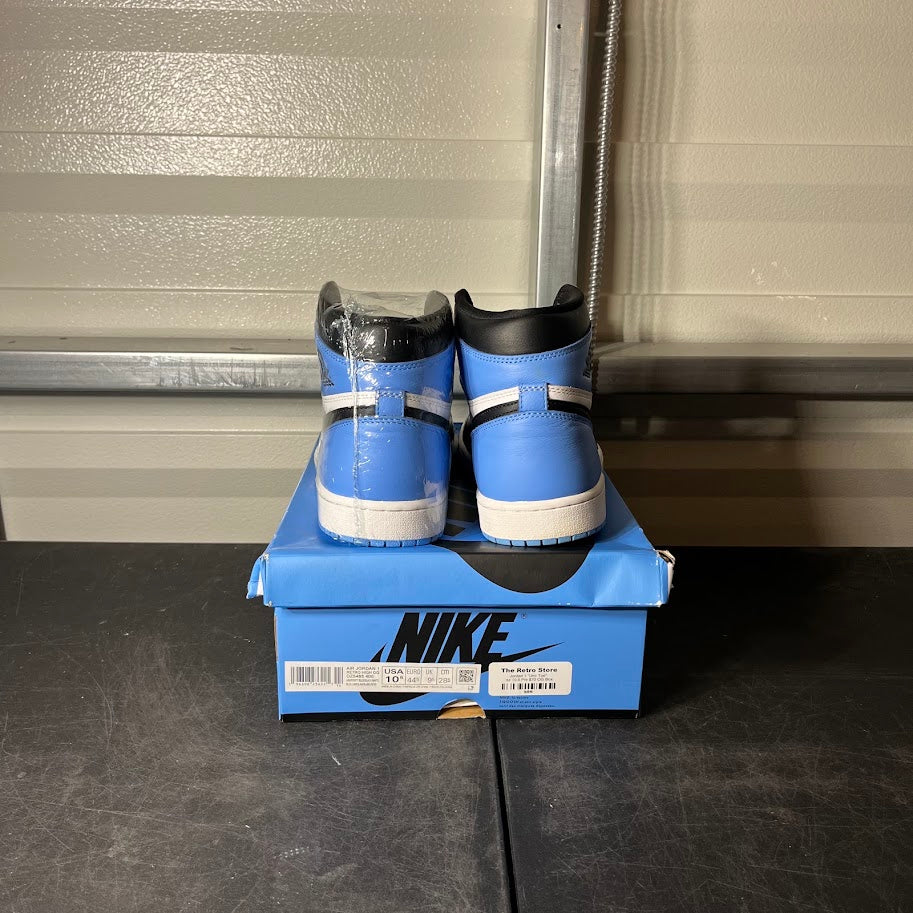 Size 10.5 - AJ 1 Retro High UNC Toe University Blue