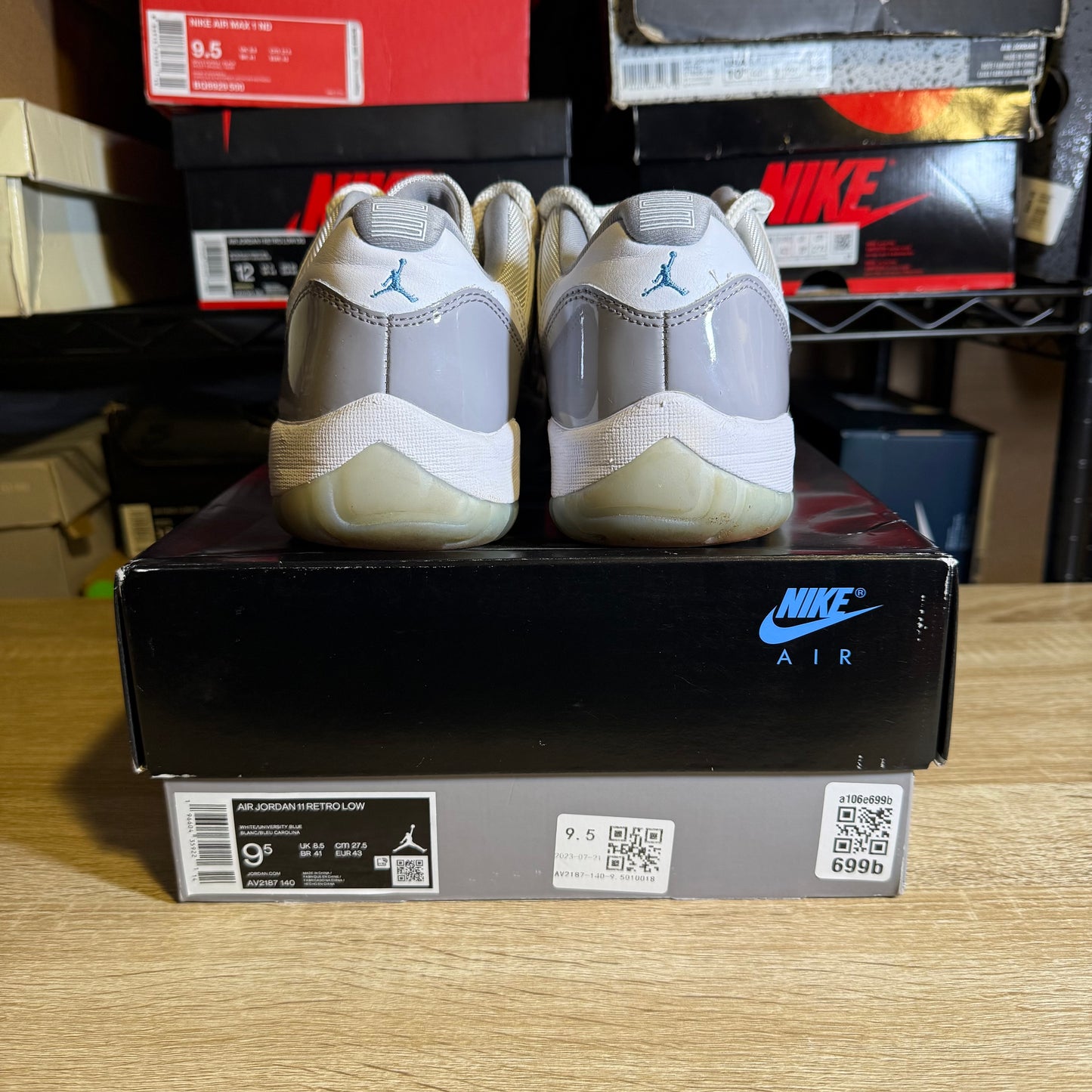 Size 9.5 - AJ 11 Retro Low Cement Grey