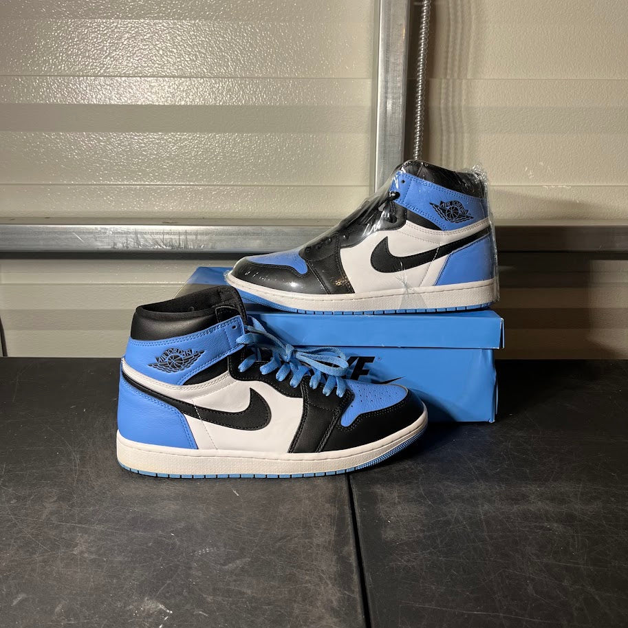 Size 10.5 - AJ 1 Retro High UNC Toe University Blue