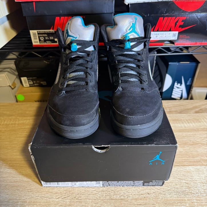 Size 9 - AJ 5 Aqua