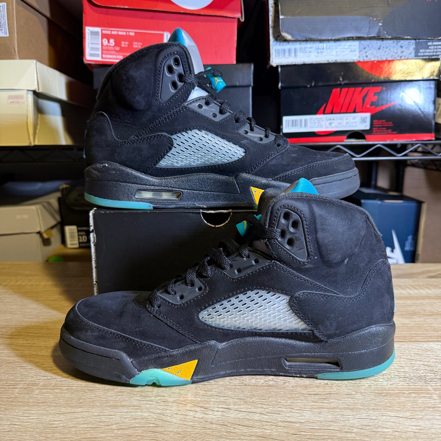 Size 9 - AJ 5 Aqua