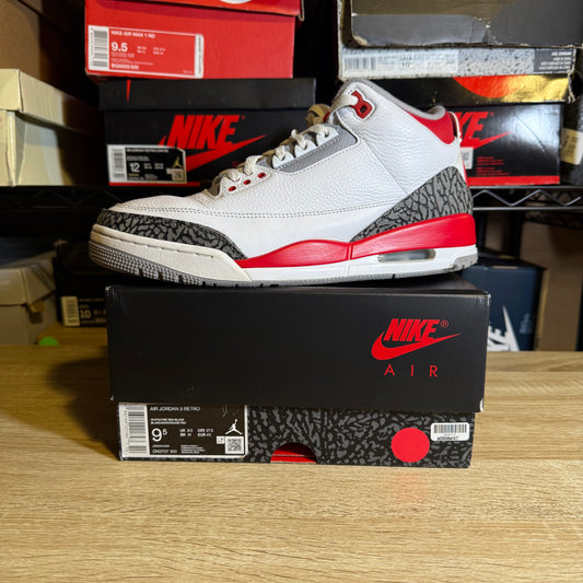 Size 9.5 – AJ 3 Fire Red
