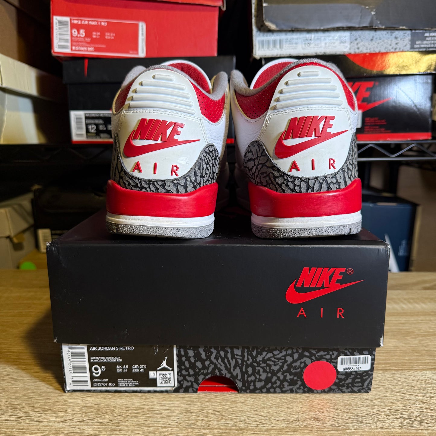 Size 9.5 – AJ 3 Fire Red