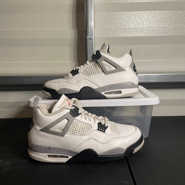Size 12.5 - AJ 4 Retro White Cement