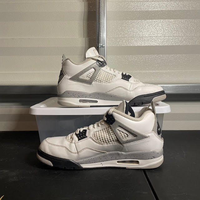 Size 12.5 - AJ 4 Retro White Cement