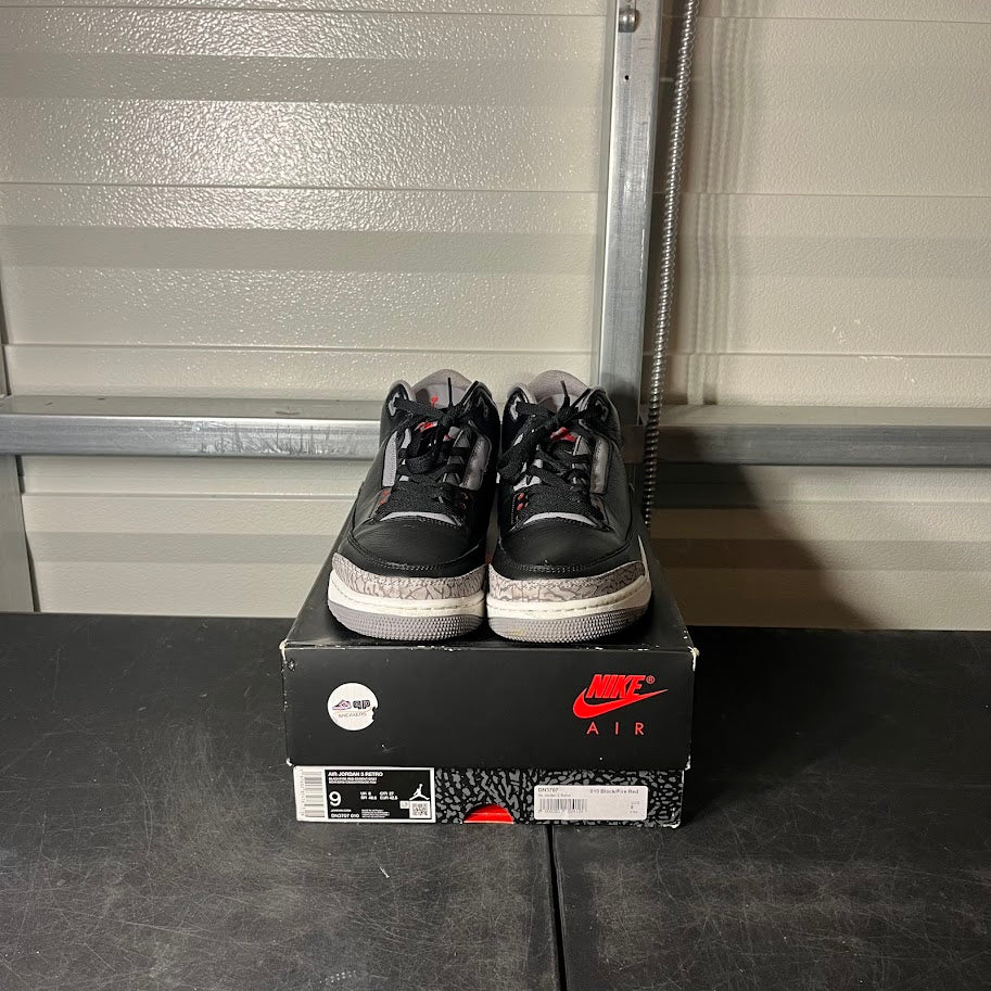 Size 9 - AJ 3 Retro Black Cement