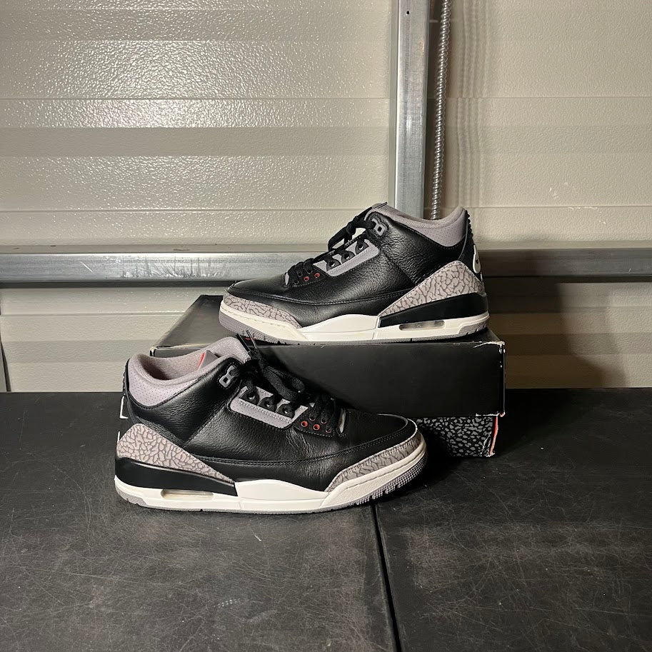Size 9 - AJ 3 Retro Black Cement