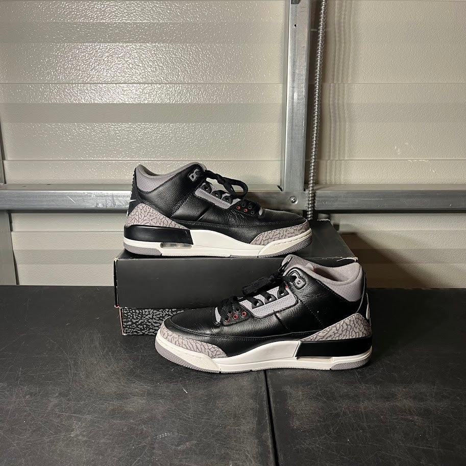 Size 9 - AJ 3 Retro Black Cement