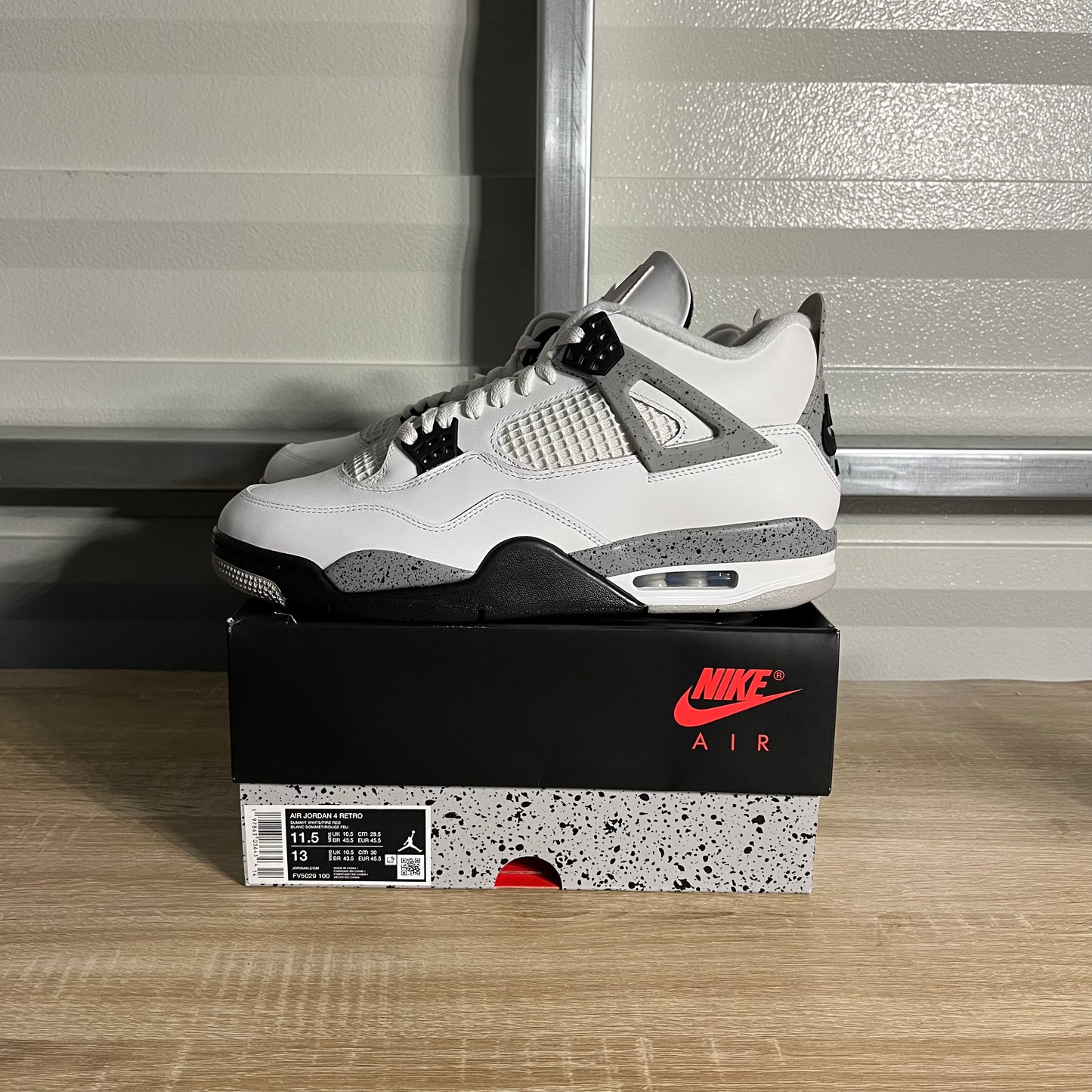 Size 11.5 - AJ 4 Retro White Cement