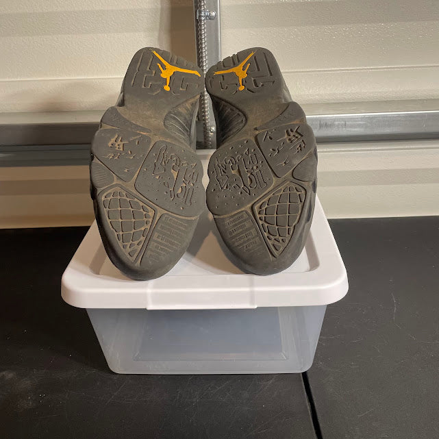 Size 12 - AJ 9 Retro Dark Charcoal University Gold