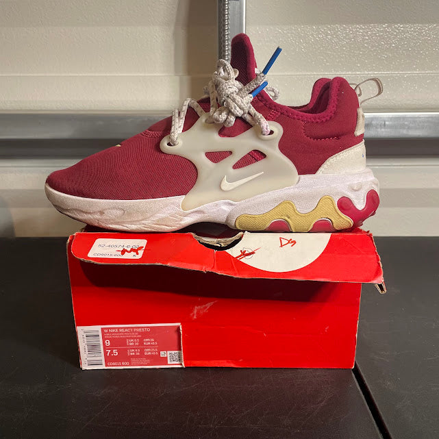 Size 9W - React Presto Noble Red