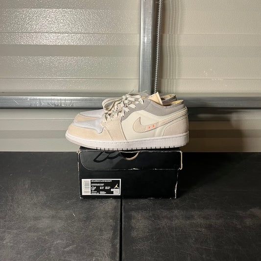 Size 9.5 - AJ 1 Low Inside Out Cream White Light Grey