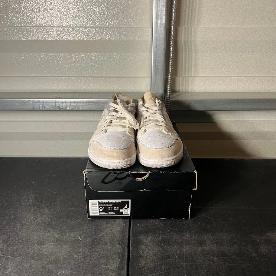 Size 9.5 - AJ 1 Low Inside Out Cream White Light Grey