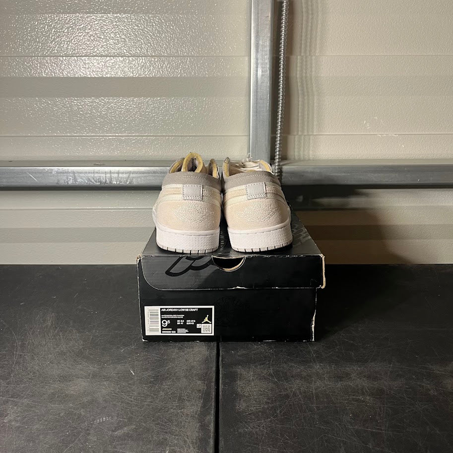 Size 9.5 - AJ 1 Low Inside Out Cream White Light Grey