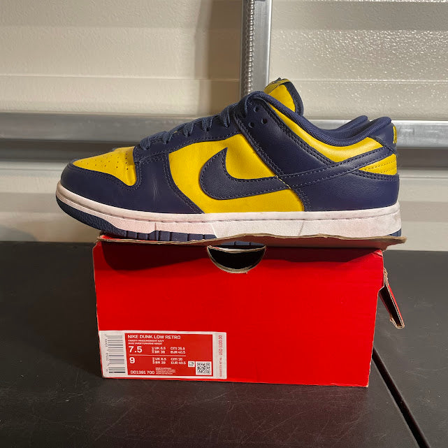 Size 7.5 - Dunk Low Retro Michigan