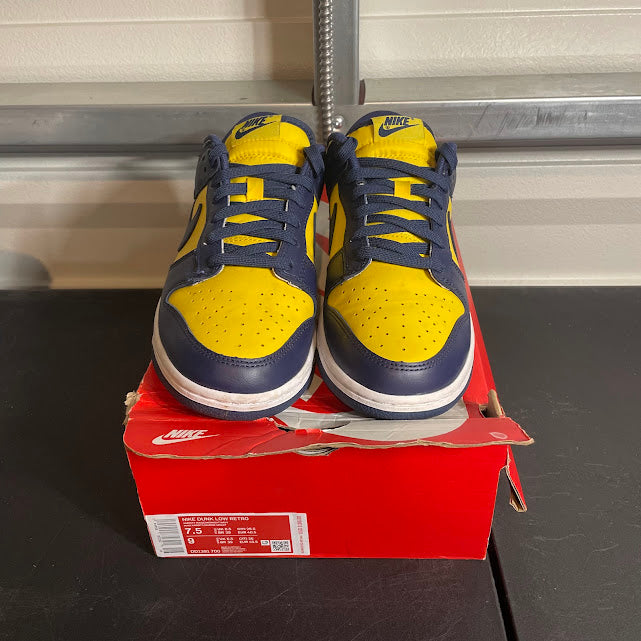 Size 7.5 - Dunk Low Retro Michigan