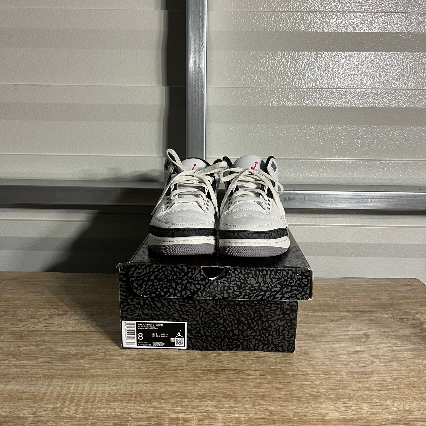 Size 8 - AJ 3 Retro Cement Grey