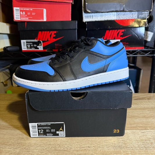 Size 12 - AJ 1 Low Retro Black University