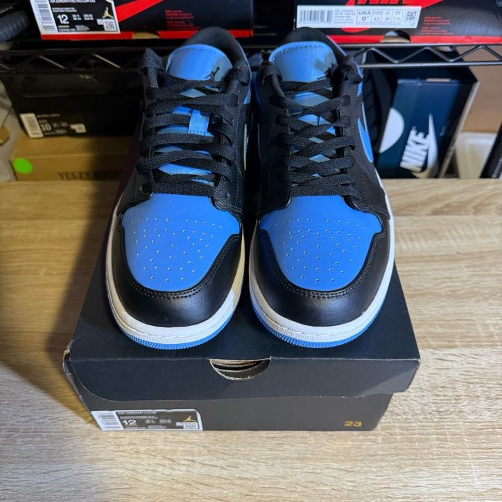 Size 12 - AJ 1 Low Retro Black University