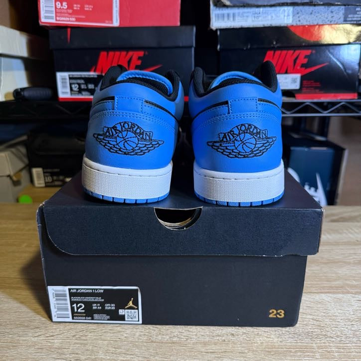 Size 12 - AJ 1 Low Retro Black University