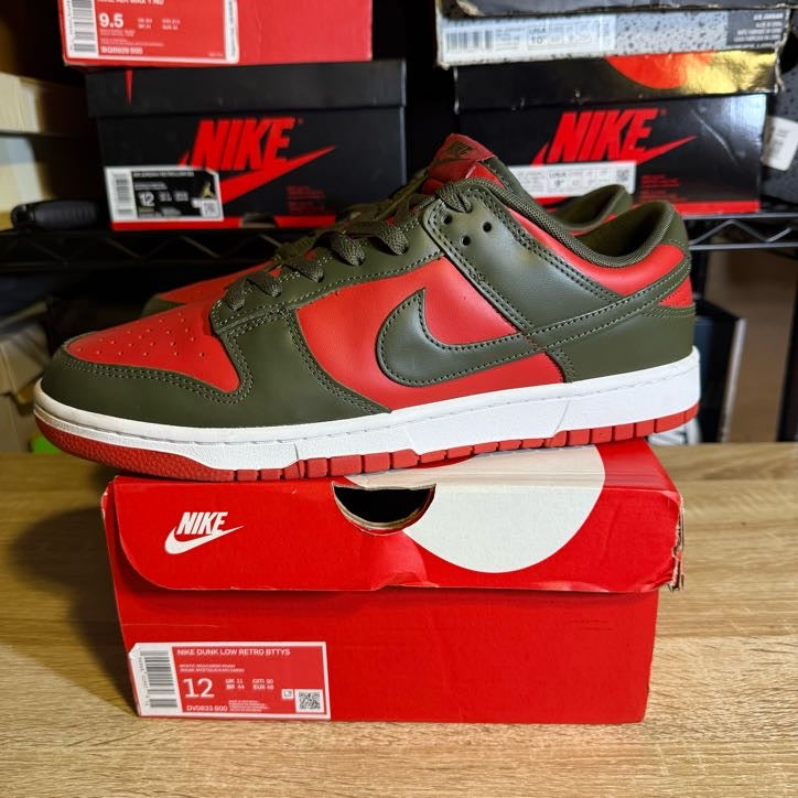 Size 12 - Dunk Low Mystic Red Cargo