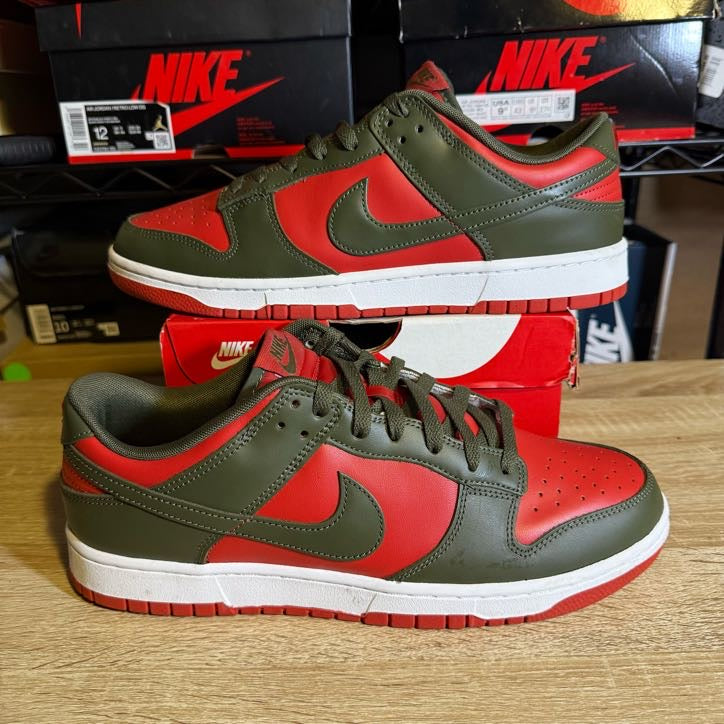 Size 12 - Dunk Low Mystic Red Cargo