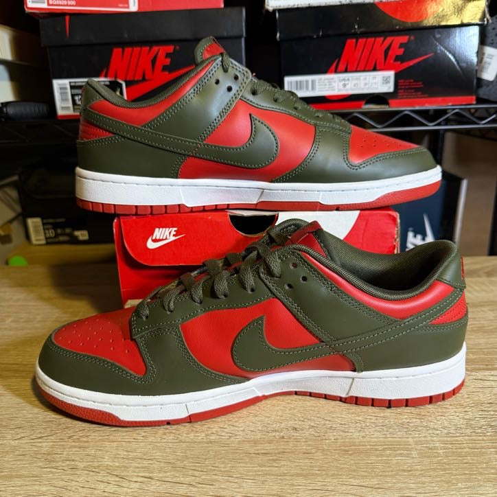 Size 12 - Dunk Low Mystic Red Cargo