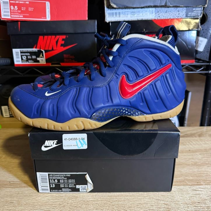 Size 11.5 - Air Foamposite Pro USA Blue