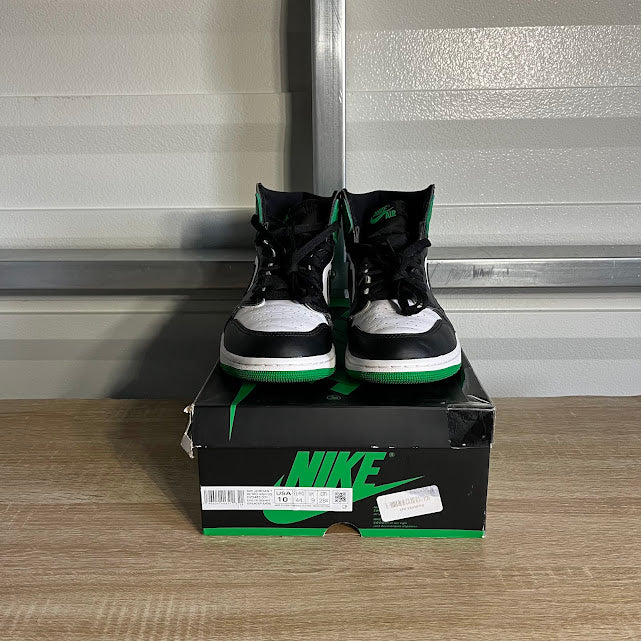 Size 10 - AJ 1 Retro High Lucky Green Black