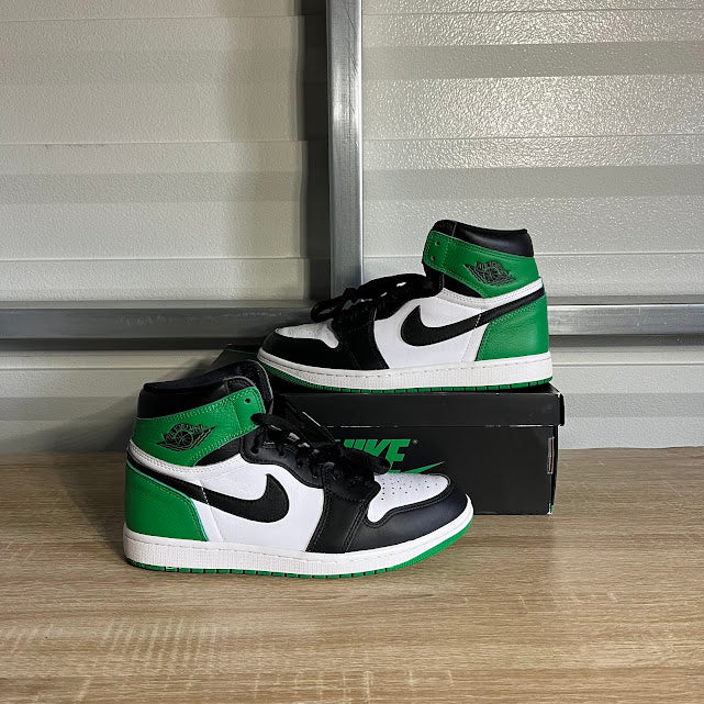 Size 10 - AJ 1 Retro High Lucky Green Black
