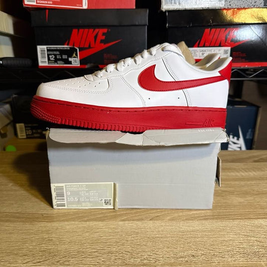 Size 9 - AF 1 Low White Red Sole