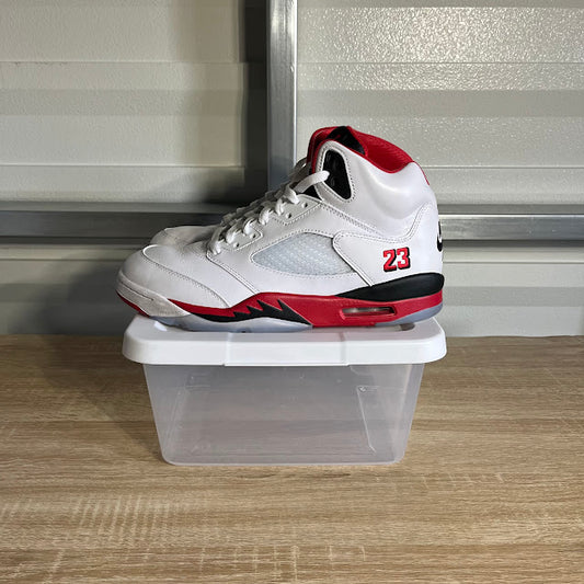 Size 11 - AJ 5 Retro Fire Red Black Tongue