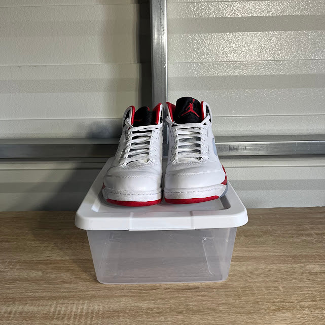 Size 11 - AJ 5 Retro Fire Red Black Tongue
