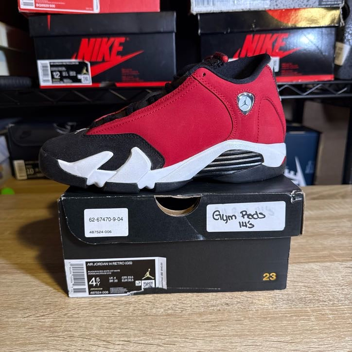 Size 4.5Y - AJ 14 Retro Gym Red Toro