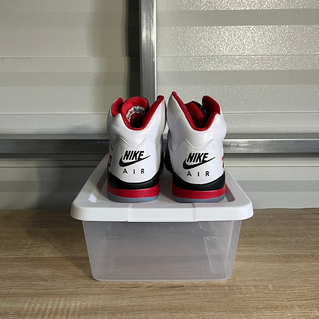 Size 11 - AJ 5 Retro Fire Red Black Tongue