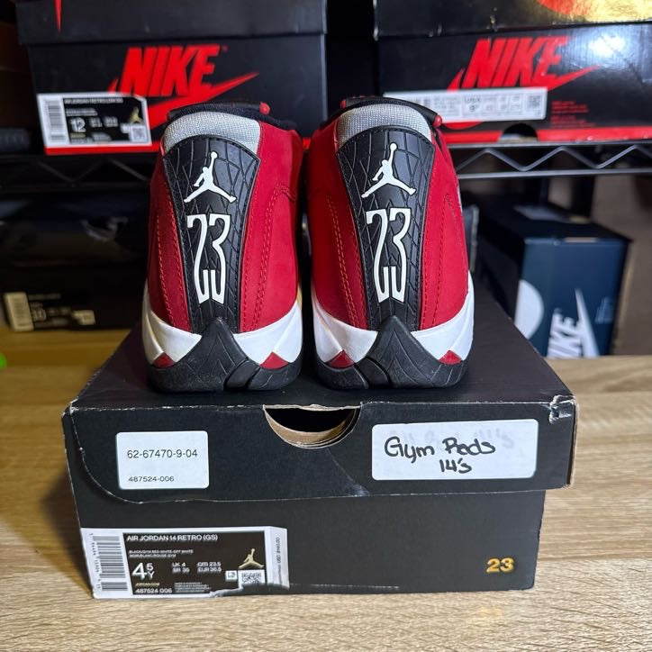 Size 4.5Y - AJ 14 Retro Gym Red Toro