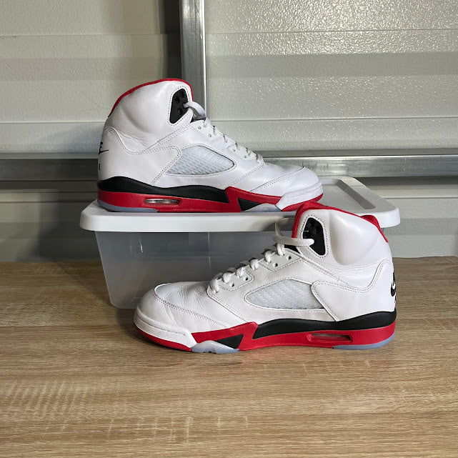 Size 11 - AJ 5 Retro Fire Red Black Tongue