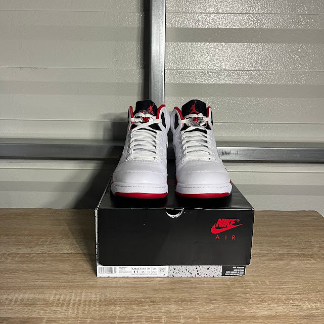 Size 11 - AJ 5 Retro Fire Red Black Tongue