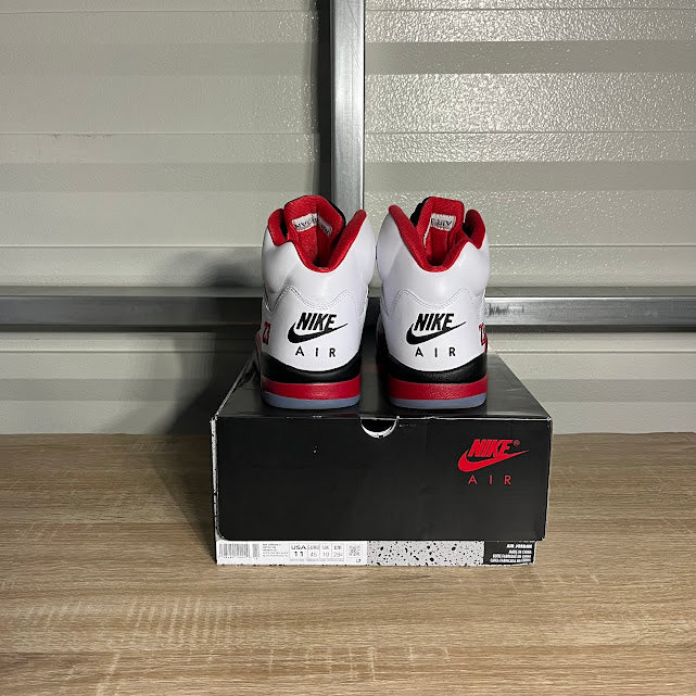 Size 11 - AJ 5 Retro Fire Red Black Tongue
