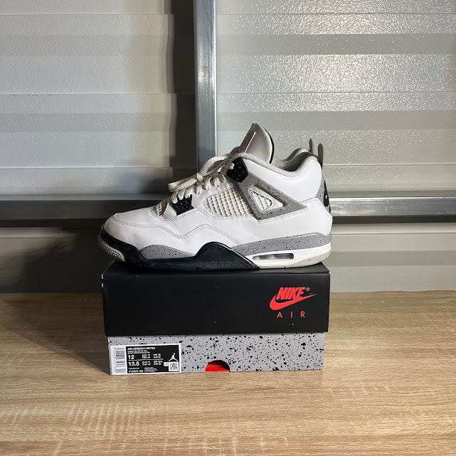 Size 12 - AJ 4 Retro White Cement
