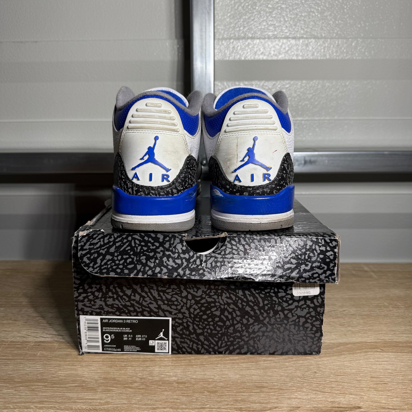 Size 9.5 - AJ 3 Retro Racer Blue