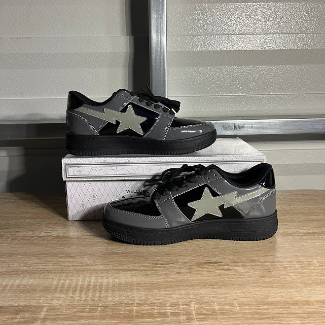 Size 10.5 - BAPE Sta Low Black and Grey