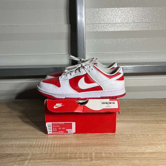 Size 11 - Dunk Low Retro Championship Red