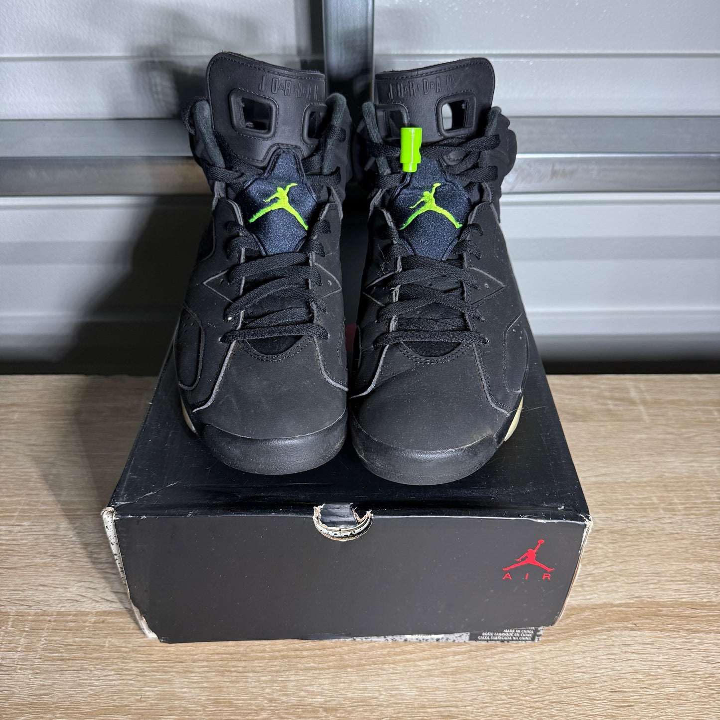 Size 9 - AJ 6 Retro Electric Green