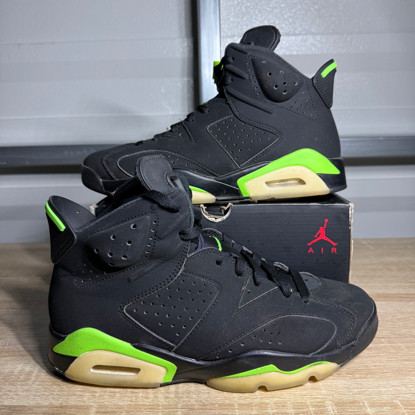Size 9 - AJ 6 Retro Electric Green