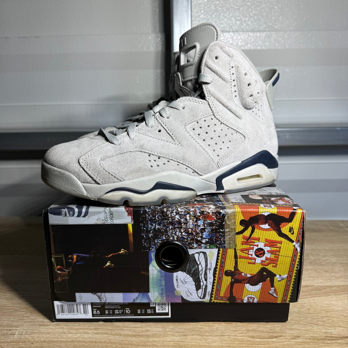 Size 8.5 - AJ 6 Retro Mid Georgetown Suede Navy