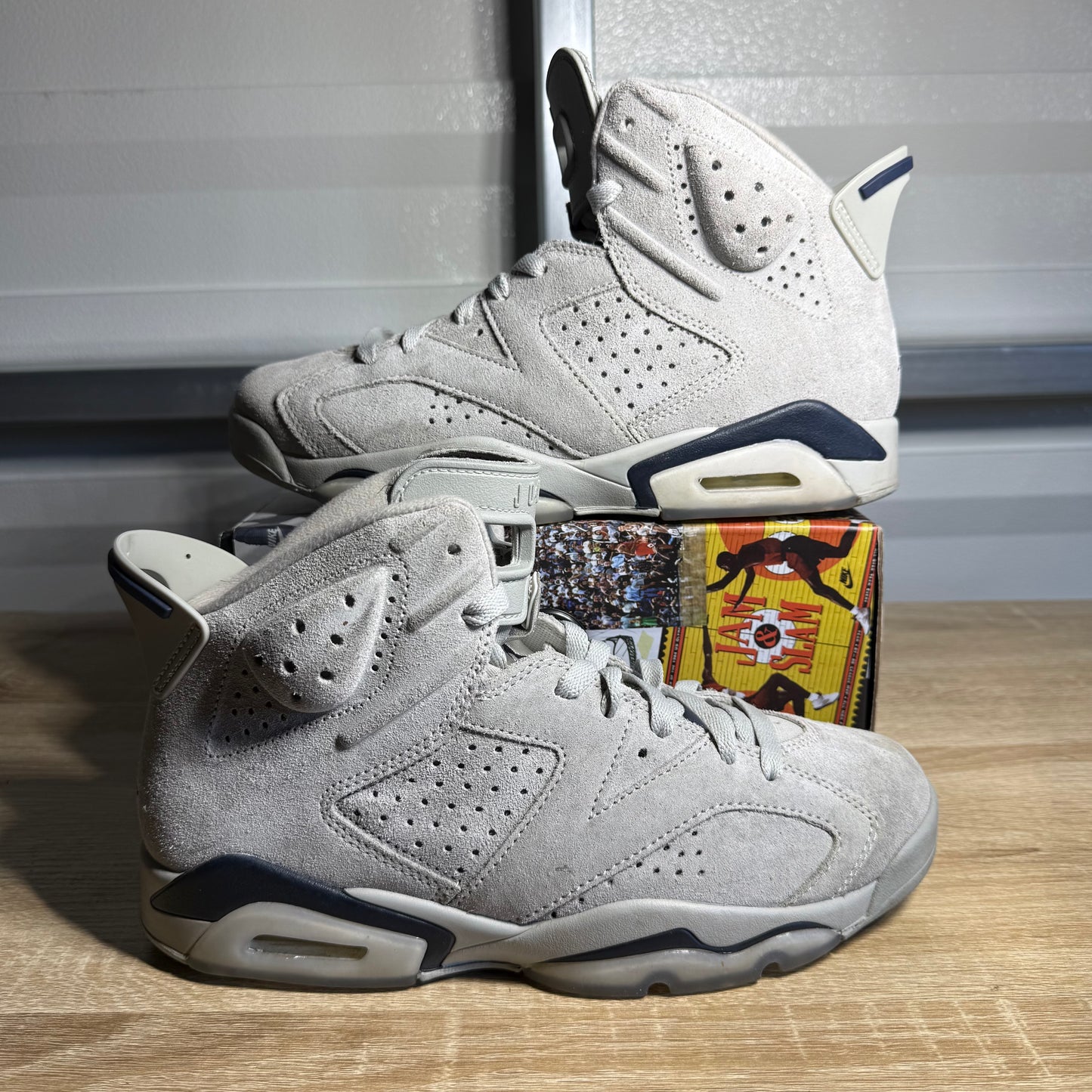 Size 8.5 - AJ 6 Retro Mid Georgetown Suede Navy