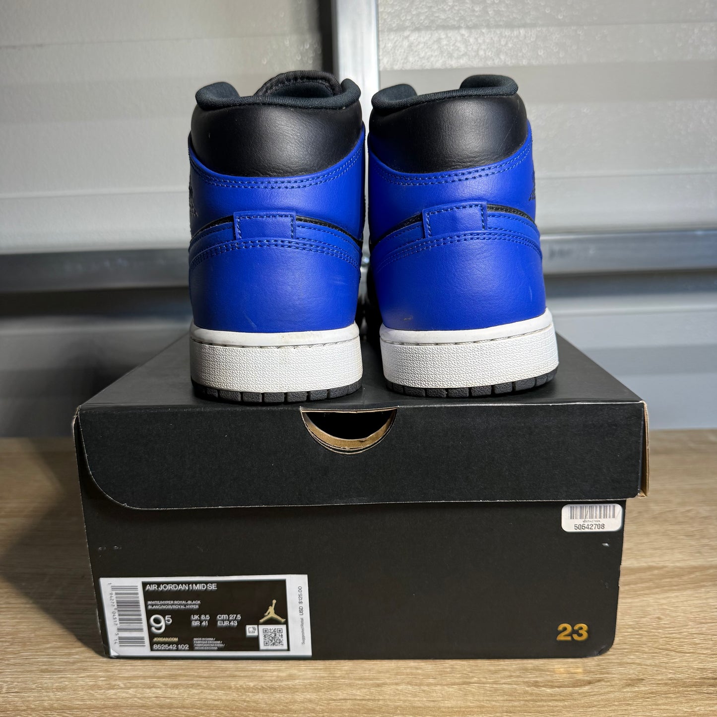 Size 9.5 - AJ 1 Mid Hyper Royal 2021