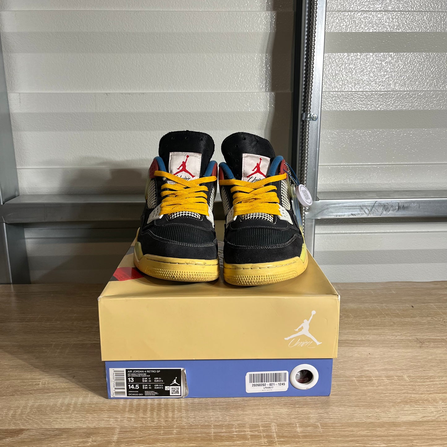 Size 13 - AJ 4 Retro Union LA Off Noir
