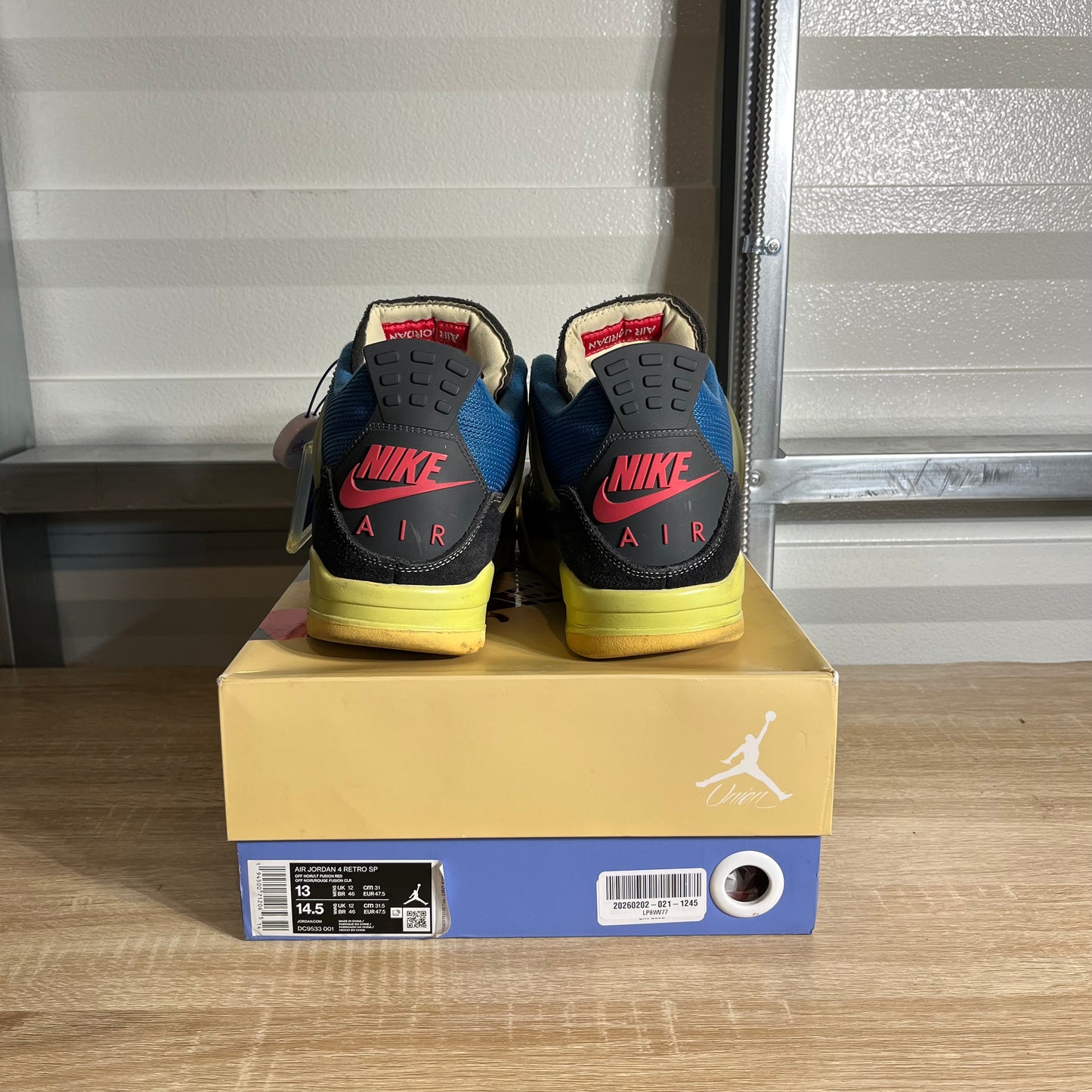 Size 13 - AJ 4 Retro Union LA Off Noir